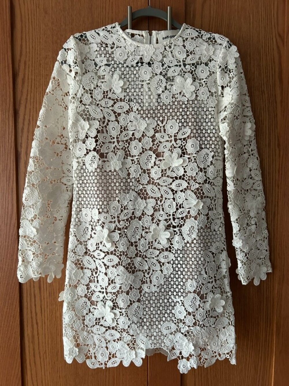 Self-Portrait Long-Sleeve Lace Dress